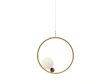 JOY - LED pendant lamp in brass and blown glass by Paolo Castelli - view 3